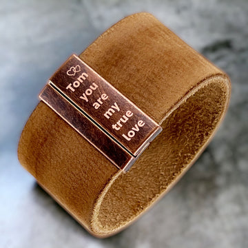 RUIGG Limited Edition bracelet + engraving (bronze, gold-colored or silver-colored)