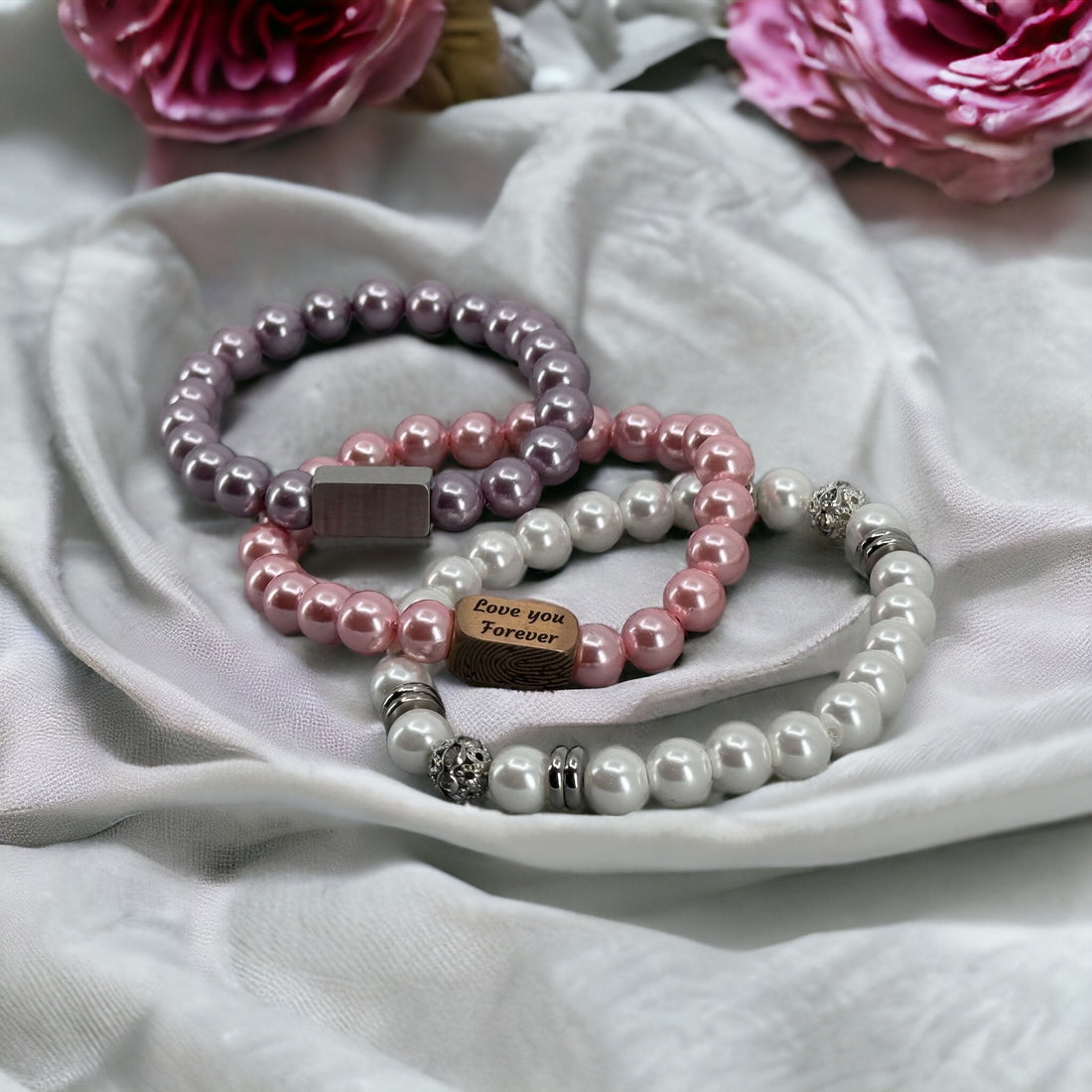 Purple Shell 🐚 pearls Women's bracelet | 8mm beads