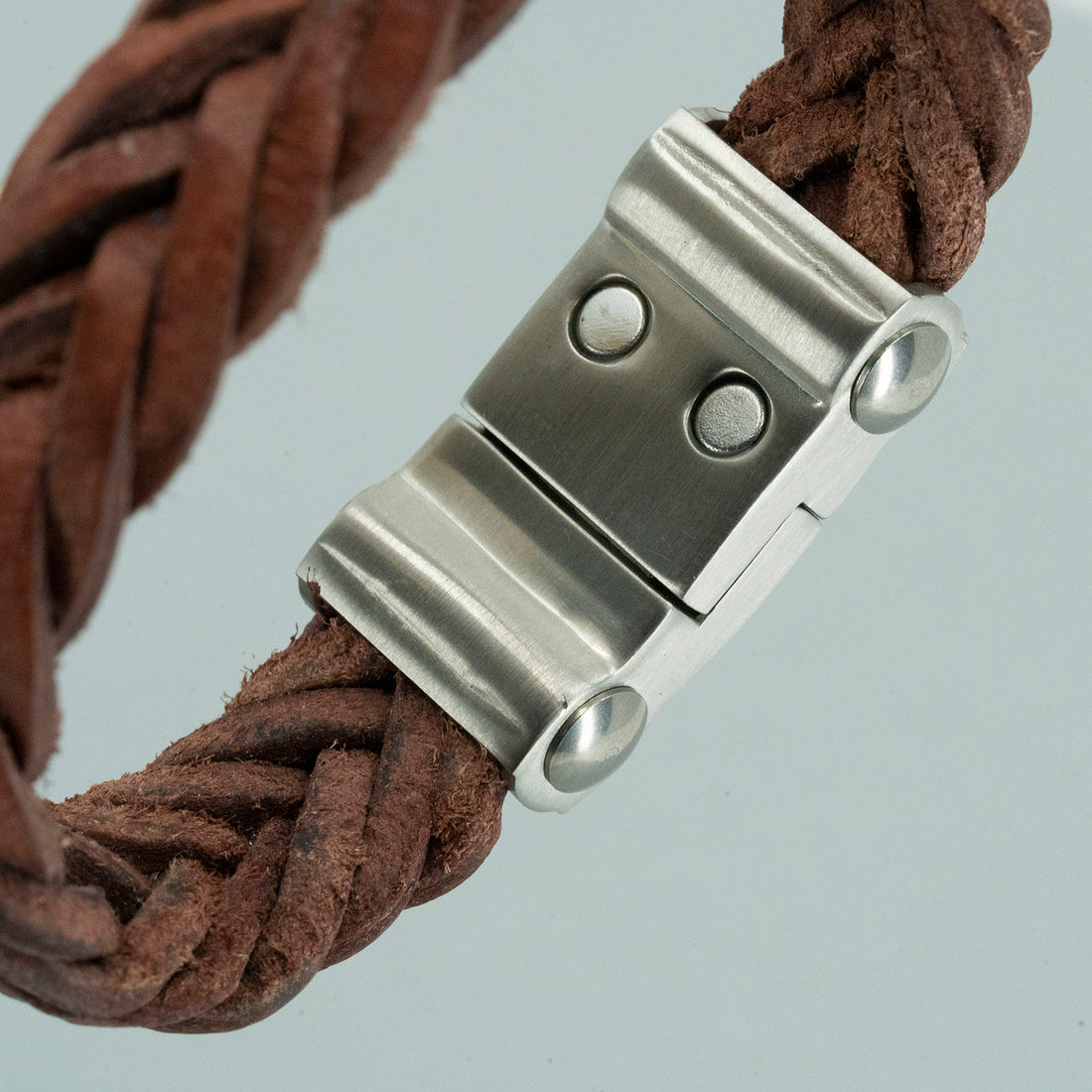 Engravable Braided Leather Bracelet