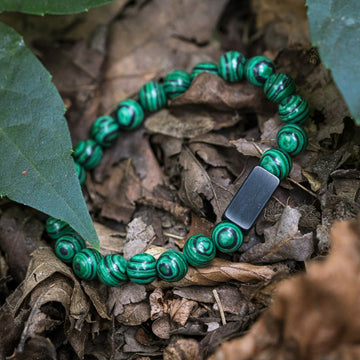 Malachite Crystals 'Stone of Change' - Beaded bracelet
