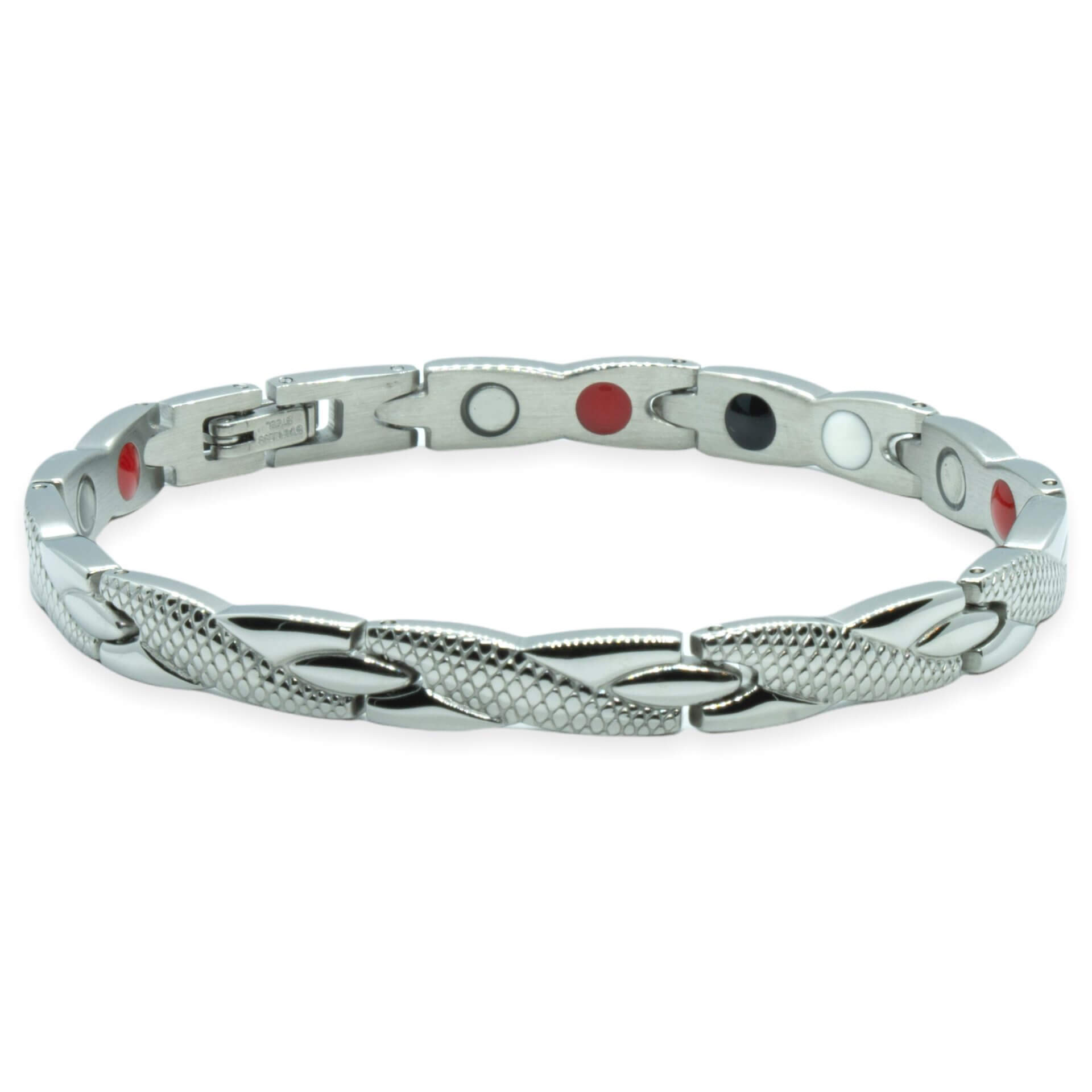 Magnet Bracelet - Snake Gray Metal