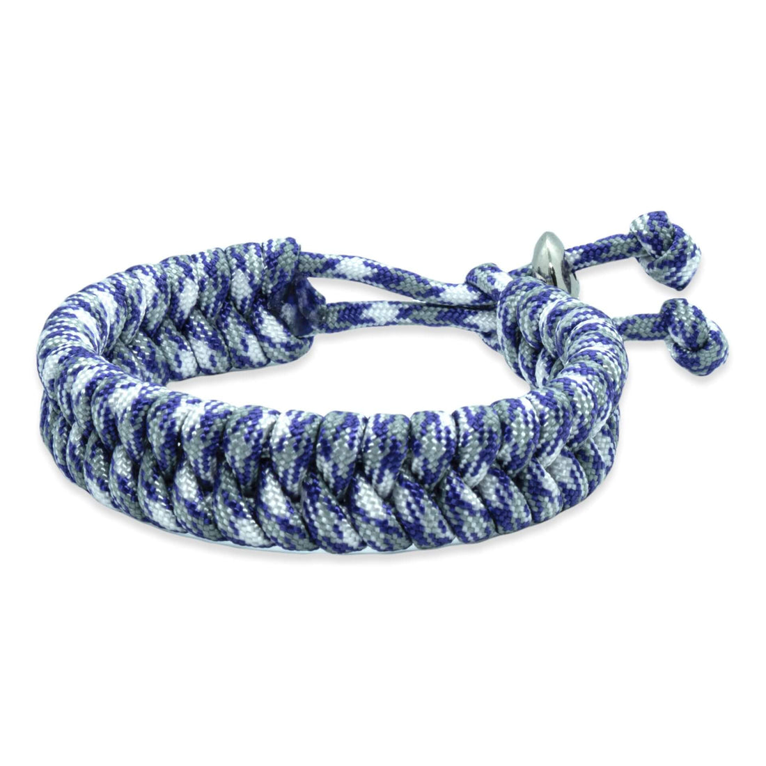 Zweedse staart armband - Blauw Wit Grijze touw kleuren
